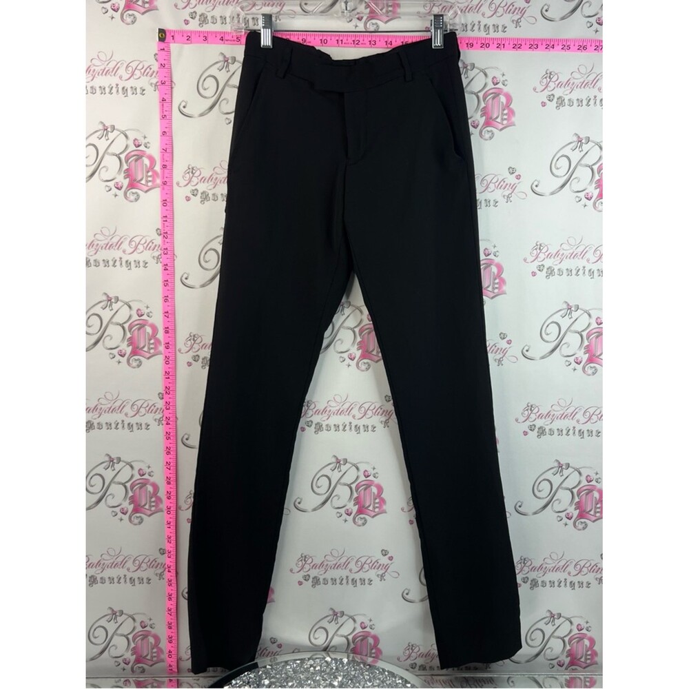 Zara Straight Dress Pants for Men All Black Slim fit Business Casual Look